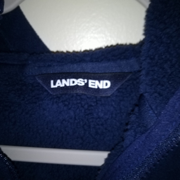 Lands End woman's size XL blue zip up hoodie - Picture 2 of 5